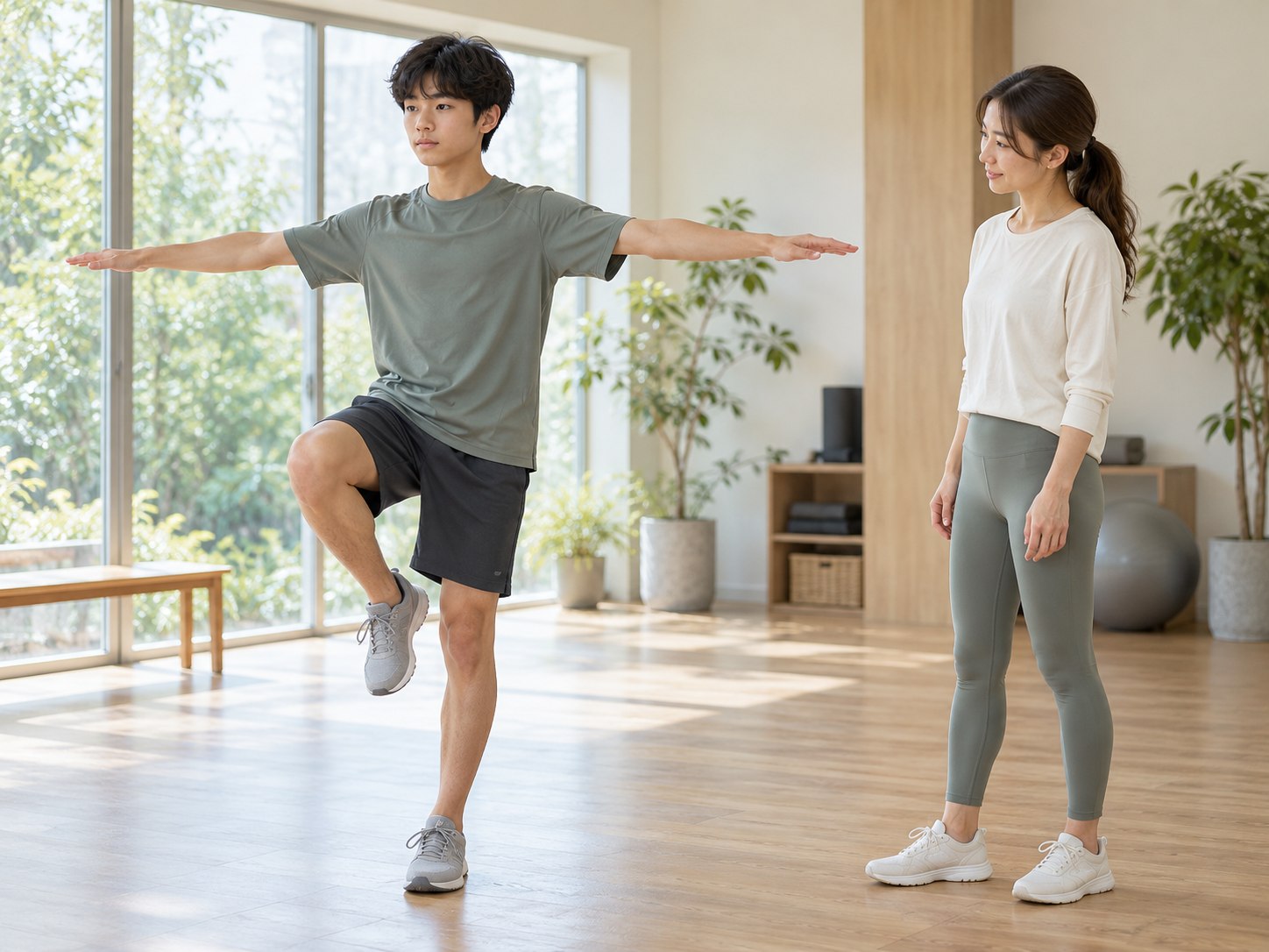 ジュニアアスリートのバランスチェックのイメージ